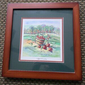 Lisa Geiman Art Print APPLE COUNTRY Watercolor Limited 55/350 Signed 2000 Framed